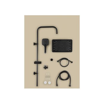 LIVARNO® Überkopfbrauseset XXL (Schwarz) - B-Ware sehr gut