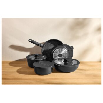 SILVERCREST® Aluguss-Topf- und -Pfannen-Set, 10-teilig - B-Ware neuwertig