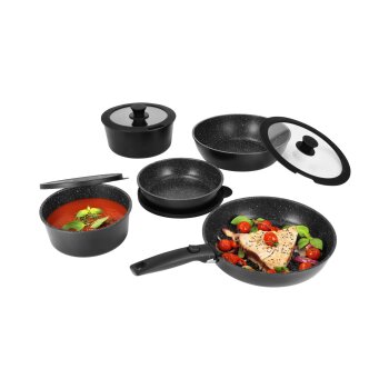 SILVERCREST® Aluguss-Topf- und -Pfannen-Set, 10-teilig - B-Ware neuwertig