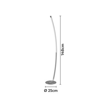 LIVARNO® LED-Stehleuchte, 1200 lm (Bogen nickel matt) - B-Ware neuwertig