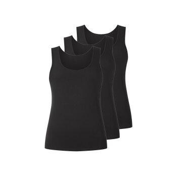 esmara® Damen Achselhemden, 3 Stück (Schwarz, 3XL(56/58)) - B-Ware neuwertig