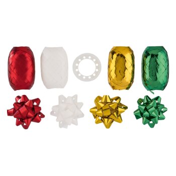 crelando® Geschenkpapier-Set (rot/grün/weiß) - B-Ware neuwertig