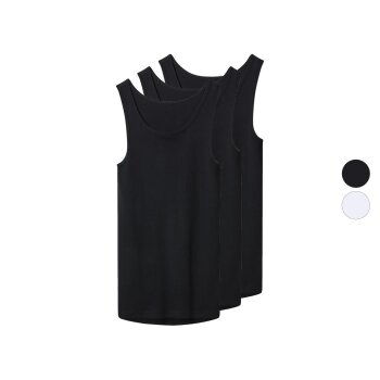 esmara Men Herren Achselhemd Feinripp, 3 Stück - B-Ware