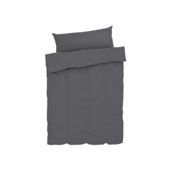 LIVARNO home Bettwäsche, aus Musselin, 140 x 200 cm, grau - B-Ware sehr gut