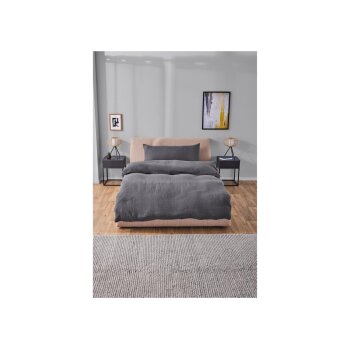 LIVARNO home Bettwäsche, aus Musselin, 140 x 200 cm, grau - B-Ware sehr gut