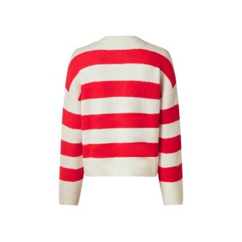 esmara® Damen Grobstrick-Cardigan (Rot/weiß, M(40/42)) - B-Ware neuwertig