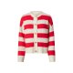 esmara® Damen Grobstrick-Cardigan (Rot/weiß, M(40/42)) - B-Ware neuwertig