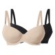 esmara® 2er Set Bügel-BHs, 90D, schwarz/beige - B-Ware sehr gut