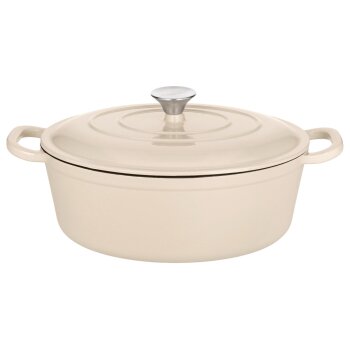 SILVERCREST® Gusseisen-Bräter (Beige) - B-Ware Transportschaden Kosmetisch
