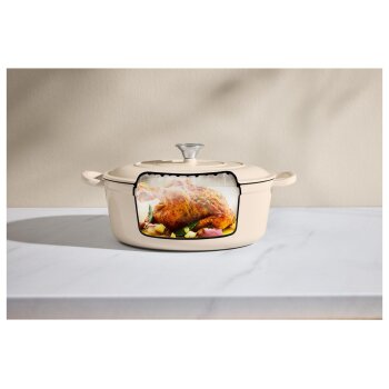 SILVERCREST® Gusseisen-Bräter (Beige) - B-Ware Transportschaden Kosmetisch