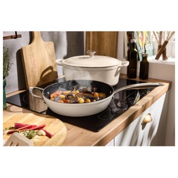 SILVERCREST® Gusseisen-Bräter (Beige) - B-Ware Transportschaden Kosmetisch
