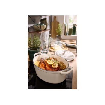 SILVERCREST® Gusseisen-Bräter (Beige) - B-Ware Transportschaden Kosmetisch