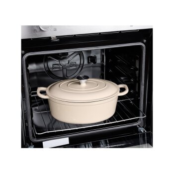 SILVERCREST® Gusseisen-Bräter (Beige) - B-Ware Transportschaden Kosmetisch