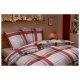 LIVARNO® Bettwäsche, aus CVC-Feinbiber, 240 x 220 cm, kariert/rot/grau - B-Ware neuwertig