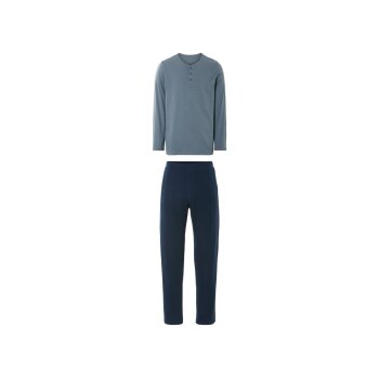 LIVERGY® Herren Pyjama (Blau, L (52/54)) - B-Ware neuwertig