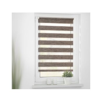 Lichtblick Duo Rollo Klemmfix, ohne Bohren, meliert (Hellbraun, 70 x 150 cm) - B-Ware sehr gut