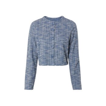 esmara® Damen Blazer im Tweed-Design (Blau, 36) - B-Ware Beschädigt