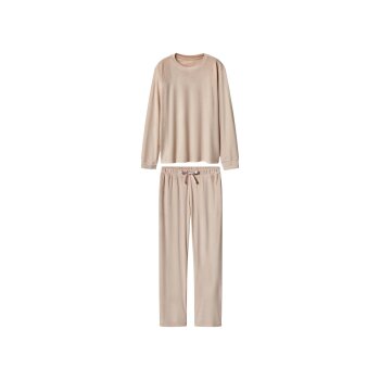 esmara® Damen Nicki-Pyjama (Beige, XS(32/34)) - B-Ware neuwertig