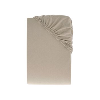 LIVARNO® Jersey-Spannbettlaken, 140-160 x 200 cm (Braun) - B-Ware neuwertig