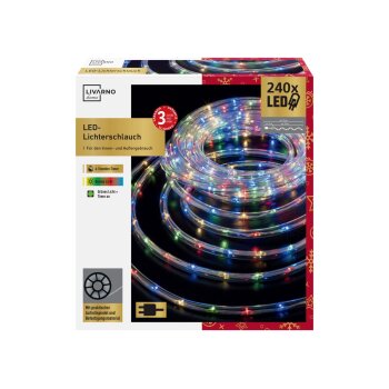 LIVARNO home LED-Lichterschlauch, 10 m, farbig - B-Ware neuwertig