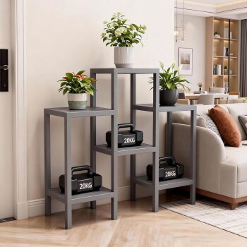 Ribelli 6-stufiges Blumenregal, grau - B-Ware sehr gut