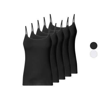 esmara® Damen Spaghettitops, 5 Stück - B-Ware