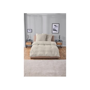 LIVARNO home Musselin-Bettwäsche, 200 x 220 cm (Beige) - B-Ware neuwertig