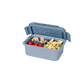 SILVERCREST® Frischhaltedose mit 3 Einsätzen, 1 l, blau - B-Ware neuwertig