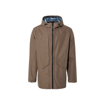 LIVERGY® Herren Regenparka, mit weitenverstellbarer Kapuze (Braun, M(48/50)) - B-Ware neuwertig