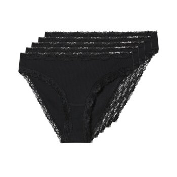 esmara® Damen Slips, 5 Stück (Schwarz, XS(32/34)) - B-Ware neuwertig