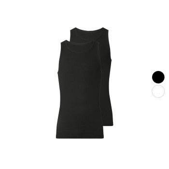 esmara Men Herren Doppelripp-Achselhemden, 2 Stück -...