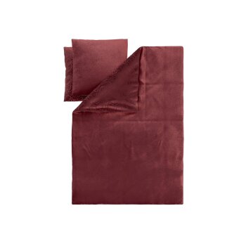LIVARNO® Bettwäsche, aus Plüsch, 160 x 200 cm, rot - B-Ware sehr gut