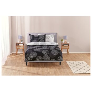 LIVARNO home Bettwäsche, aus Edel-Renforcé, 200 x 220 cm, Kreise - B-Ware sehr gut