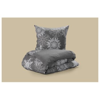 LIVARNO® Bettwäsche, aus Fleece, 140 x 200 cm, dunkelgrau - B-Ware sehr gut