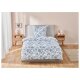 LIVARNO home Bettwäsche aus Baumwollsatin, 140 x 200 cm, Blumen/blau/weiß - B-Ware sehr gut