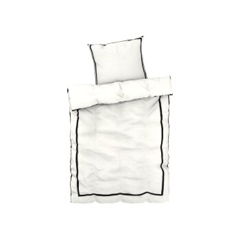 LIVARNO home Satin-Wendebettwäsche, 155 x 220 cm (Weiß/schwarz) - B-Ware sehr gut