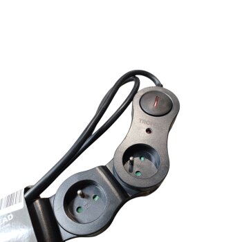 TRONIC® Steckdosenleiste wendig inkl. USB, schwarz - B-Ware sehr gut