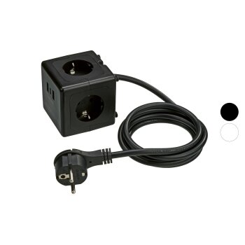 TRONIC® Steckdosenwürfel mit USB-Ports - B-Ware