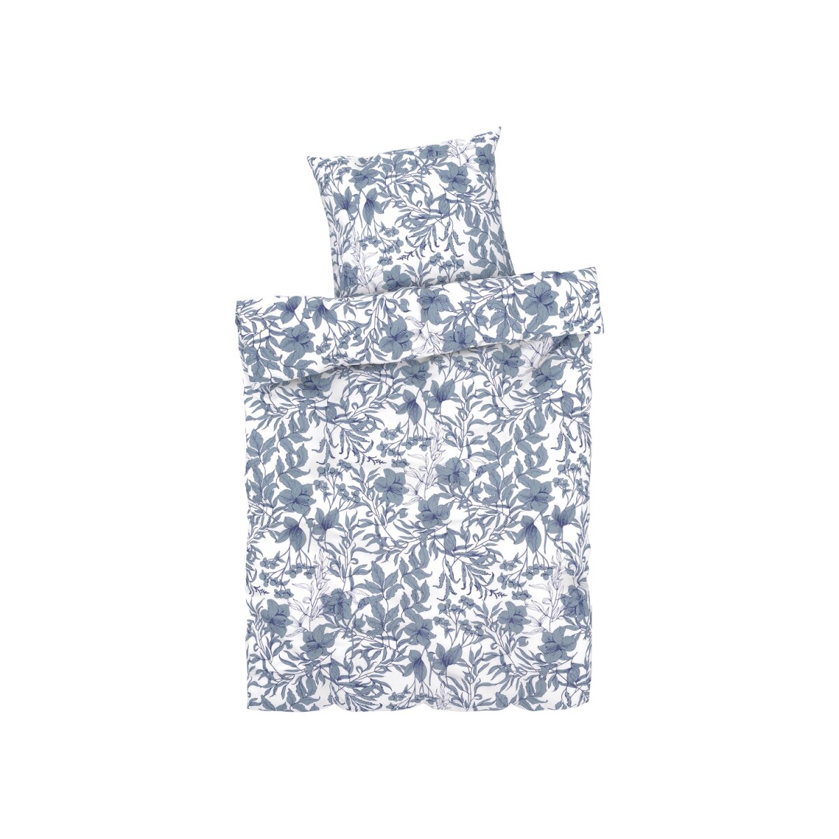 LIVARNO home Satin-Bettwäsche, 155 x 220 cm (Blau/Weiß)