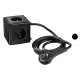 TRONIC® Steckdosenwürfel, mit USB-Ports, schwarz - B-Ware sehr gut