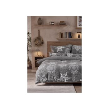 LIVARNO® Bettwäsche, aus Fleece, 260 x 240 cm, Schneeflocken - B-Ware sehr gut