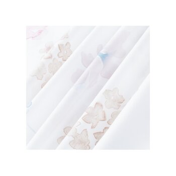 LIVARNO home Satin-Bettwäsche, 260 x 240 cm, 65 x 65 cm, weiß/Blumen - B-Ware sehr gut