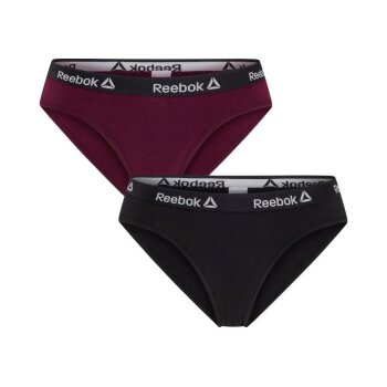 Reebok Damenunterwäsche, 2-teilig, M, schwarz/rot -...