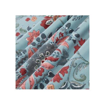 LIVARNO home Bettwäsche, aus Mikrofaser-Satin, 220 x 200 cm, Blumen - B-Ware sehr gut