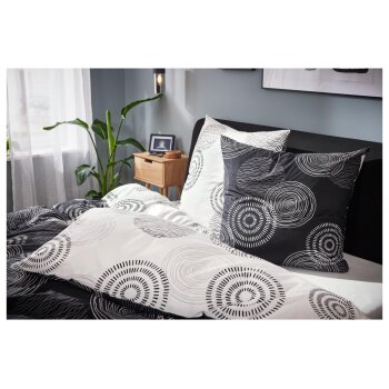 LIVARNO home Bettwäsche, aus Edel-Renforcé, 240 x 220 cm, Kreise - B-Ware sehr gut