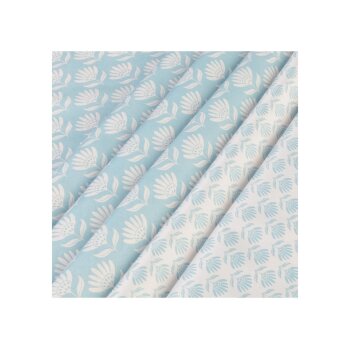 LIVARNO home Bettwäsche, aus Mikrofaser-Satin, 140 x 200 cm, Blumenmuster/blau/weiß - B-Ware sehr gut