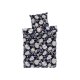 LIVARNO home Bettwäsche, aus Mikrofaser-Satin, 140 x 200 cm, Blumen/marineblau - B-Ware sehr gut