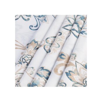 LIVARNO home Bettwäsche aus Baumwollsatin, 140 x 200 cm, Dekor/blau/weiß/beige - B-Ware sehr gut
