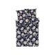 LIVARNO home Bettwäsche, Mikrofaser-Satin, 160 x 200 cm, Blumen/marineblau - B-Ware sehr gut