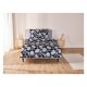 LIVARNO home Bettwäsche, Mikrofaser-Satin, 160 x 200 cm, Blumen/marineblau - B-Ware sehr gut